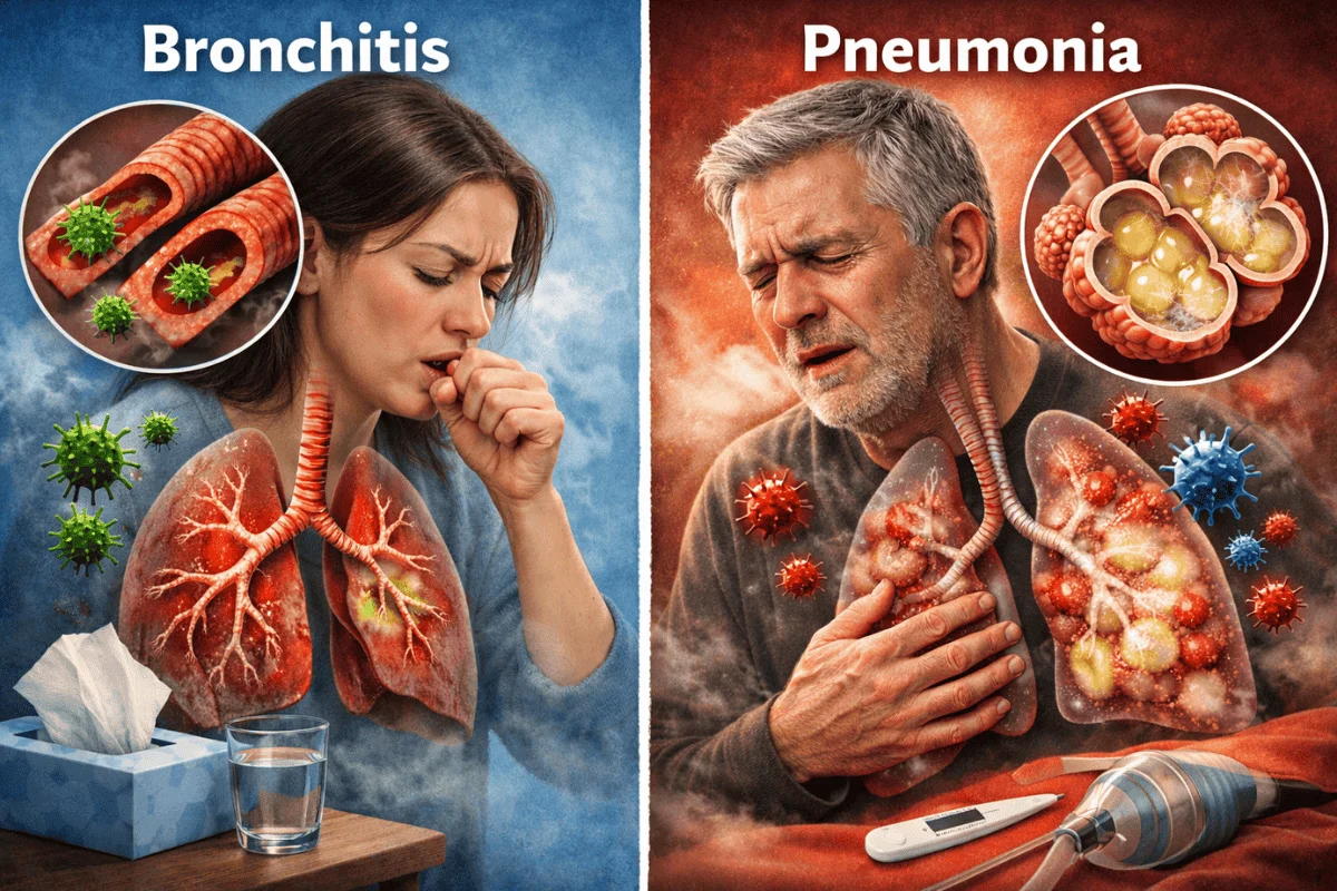 Veltrona blog post about the Bronchitis vs Pneumonia.
