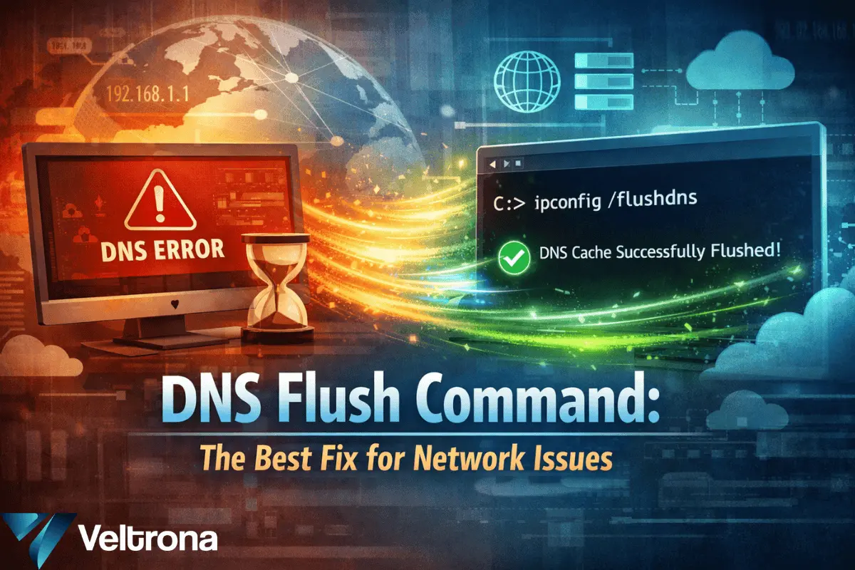 Veltrona blog post about the DNS Flush Command.