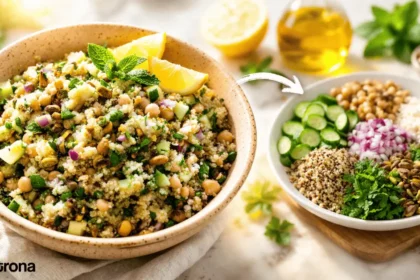 Veltrona blog post about the jennifer aniston salad recipe.