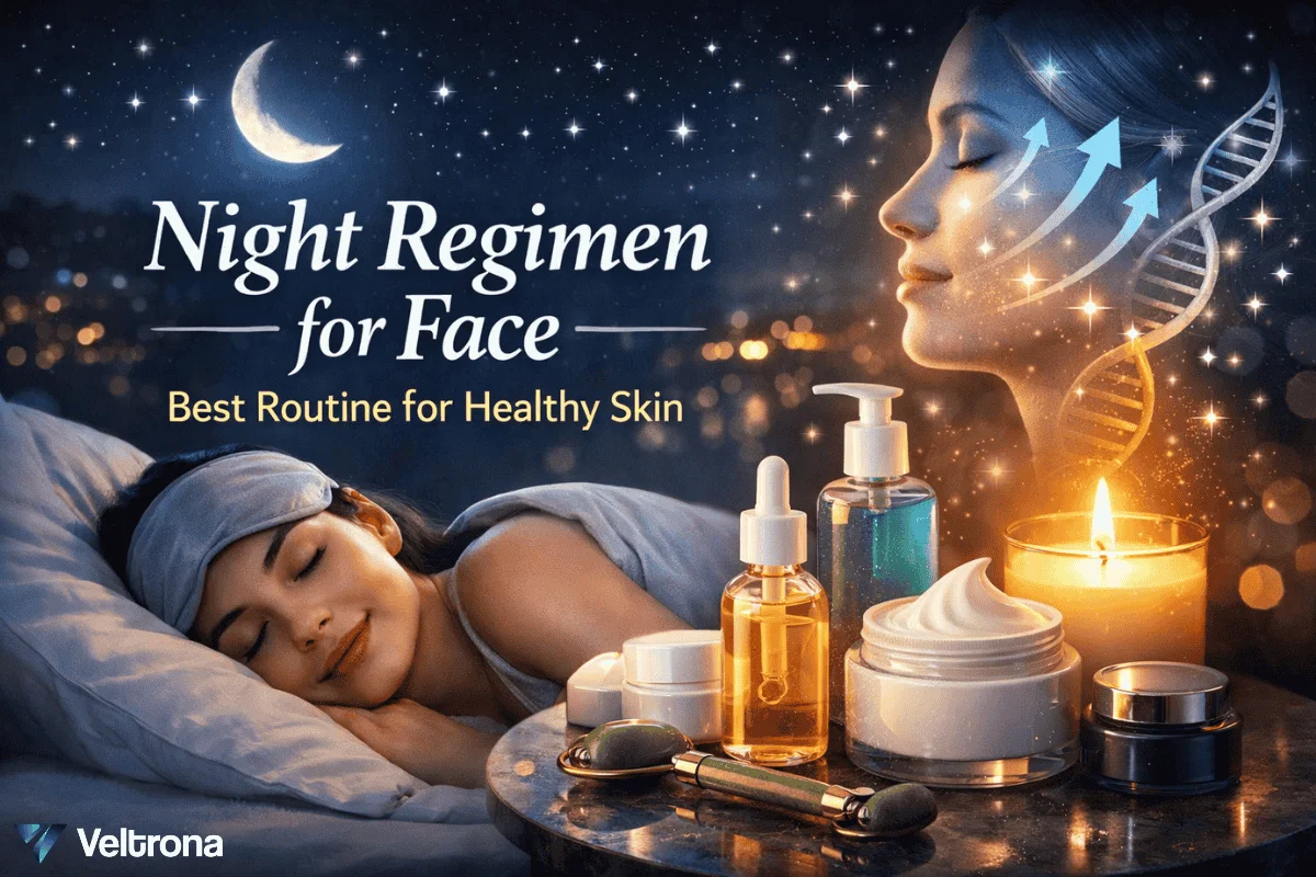 Veltrona blog post about the night regimen for face.