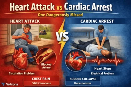 Veltrona blog post about the Heart Attack vs Cardiac Arrest.