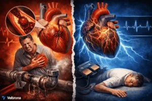 Veltrona blog post about the Heart Attack vs Cardiac Arrest.