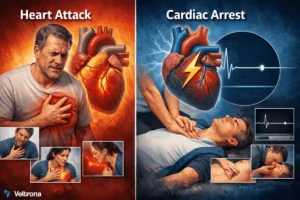 Veltrona blog post about the Heart Attack vs Cardiac Arrest.